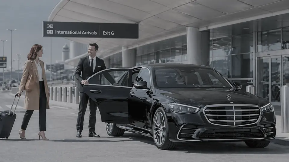 AI illustration of airport transfer