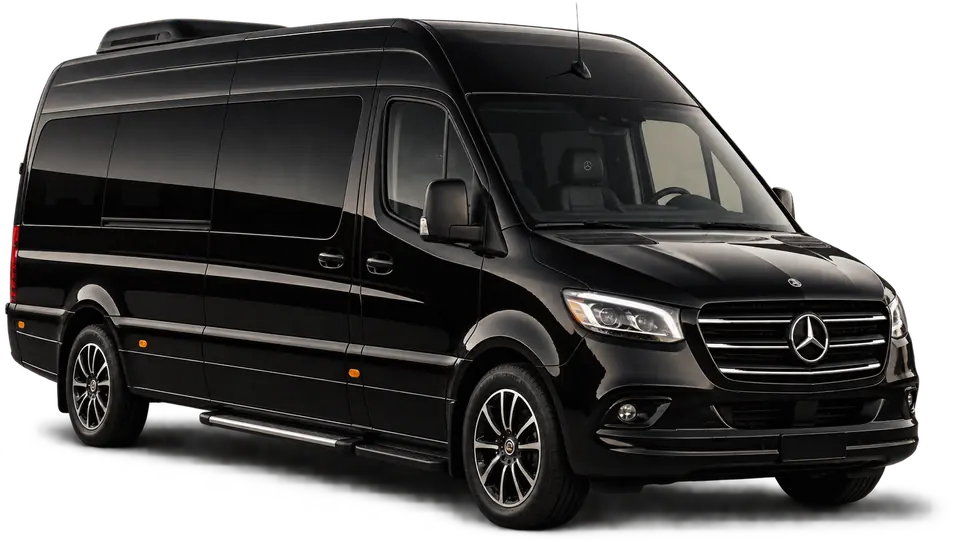 Black Mercedes Sprinter van